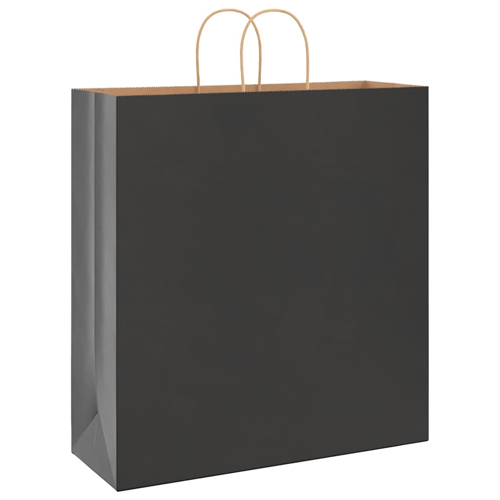 Paper Bags 50 pcs with Handles Black 45x17x48 cm