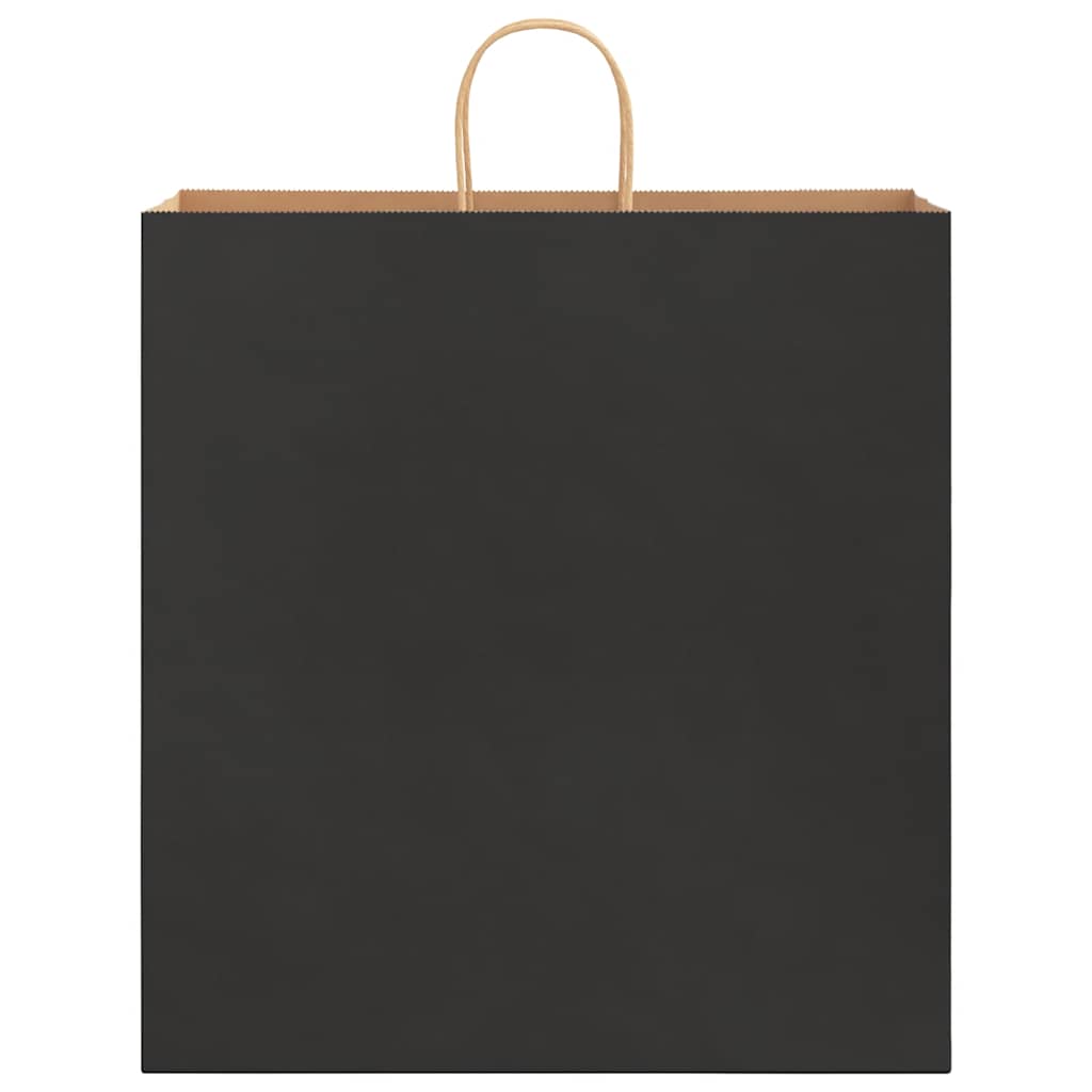 Paper Bags 50 pcs with Handles Black 45x17x48 cm