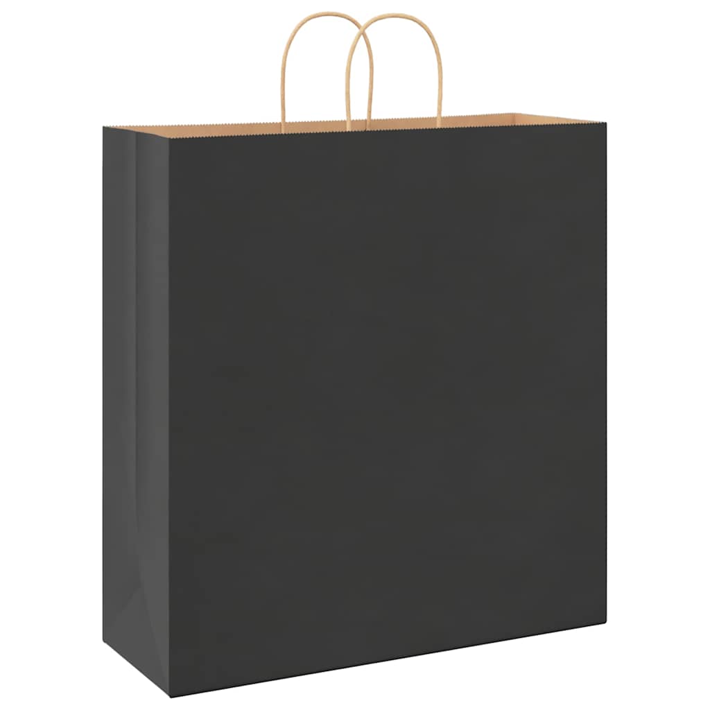 Paper Bags 50 pcs with Handles Black 45x17x48 cm
