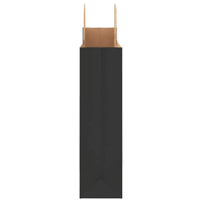 Paper Bags 250 pcs with Handles Black 32x12x42 cm