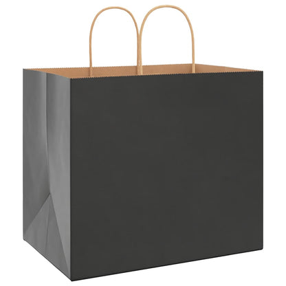 Paper Bags 250 pcs with Handles Black 32x22x28 cm