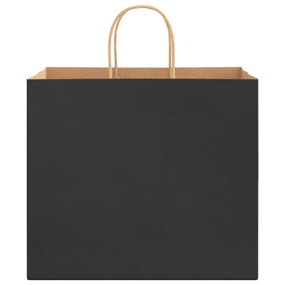 Paper Bags 250 pcs with Handles Black 32x22x28 cm