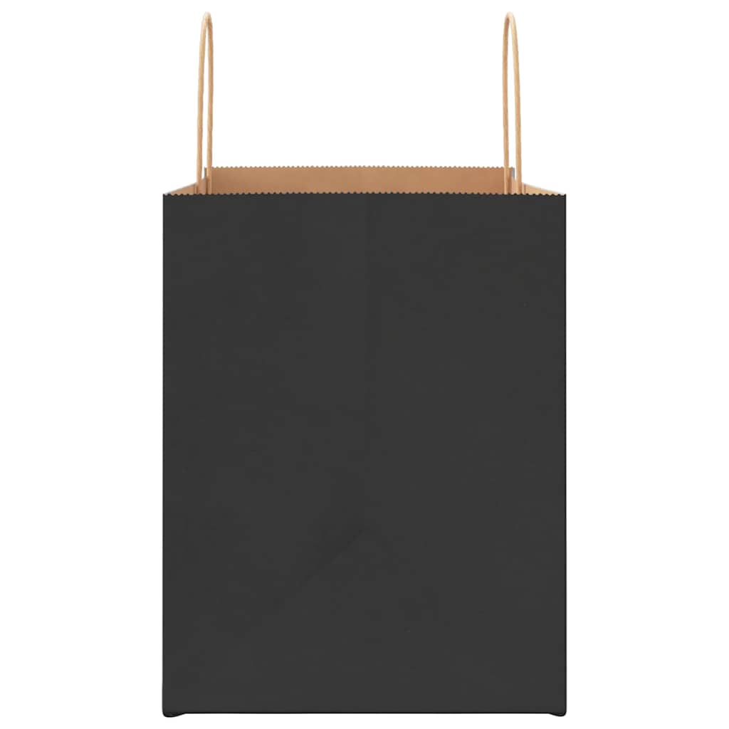 Paper Bags 250 pcs with Handles Black 32x22x28 cm