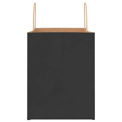 Paper Bags 250 pcs with Handles Black 32x22x28 cm