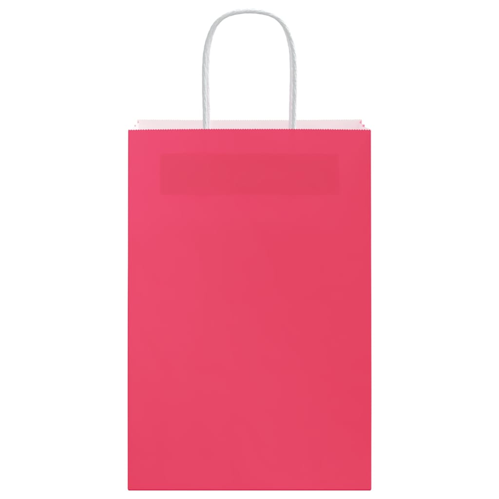 Paper Bags 50 pcs with Handles Pink 21x11x31 cm