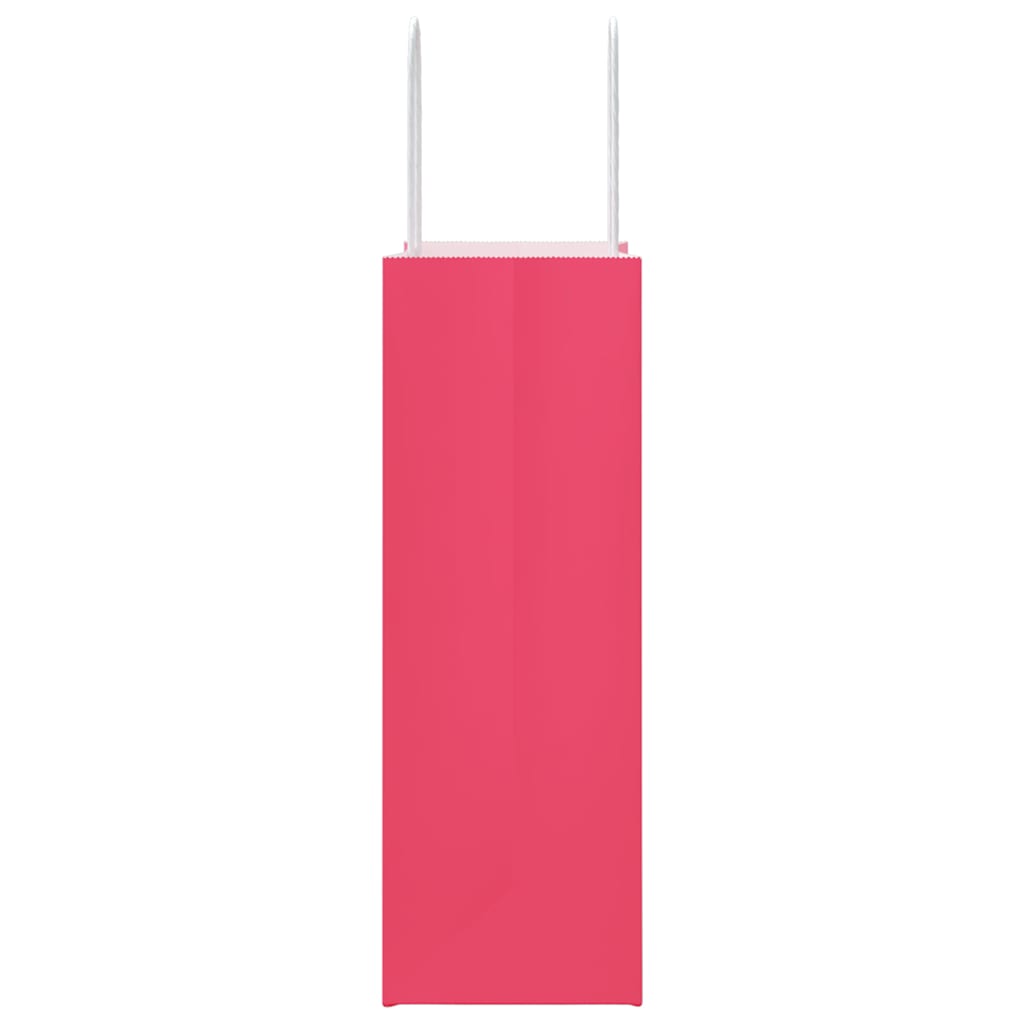 Paper Bags 50 pcs with Handles Pink 21x11x31 cm