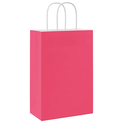 Paper Bags 50 pcs with Handles Pink 21x11x31 cm