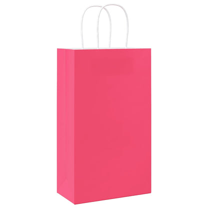 Paper Bags 50 pcs with Handles Pink 21x11x36 cm