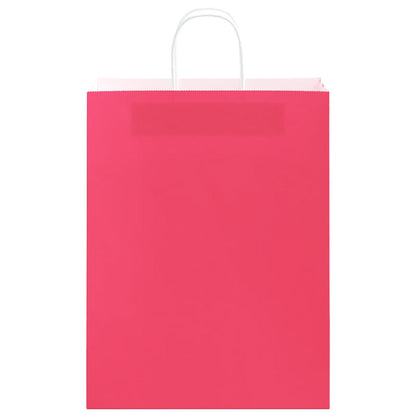 Paper Bags 50 pcs with Handles Pink 32x12x42 cm