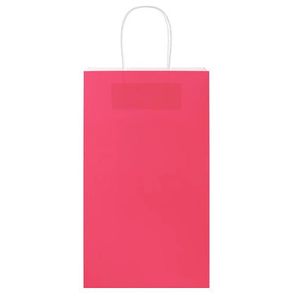 Paper Bags 250 pcs with Handles Pink 21x11x36 cm