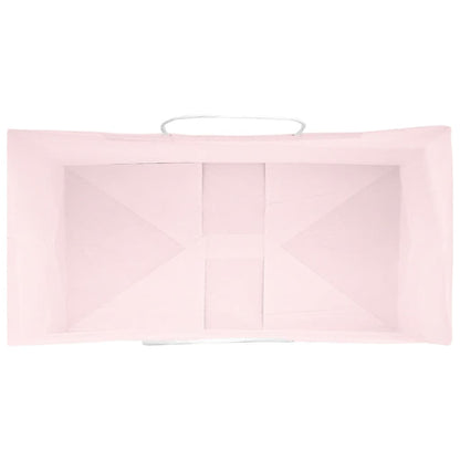 Paper Bags 250 pcs with Handles Pink 21x11x36 cm