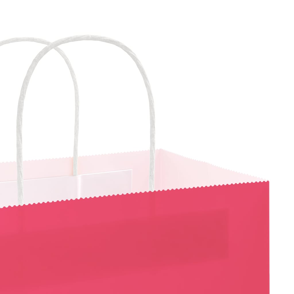 Paper Bags 250 pcs with Handles Pink 32x22x24 cm