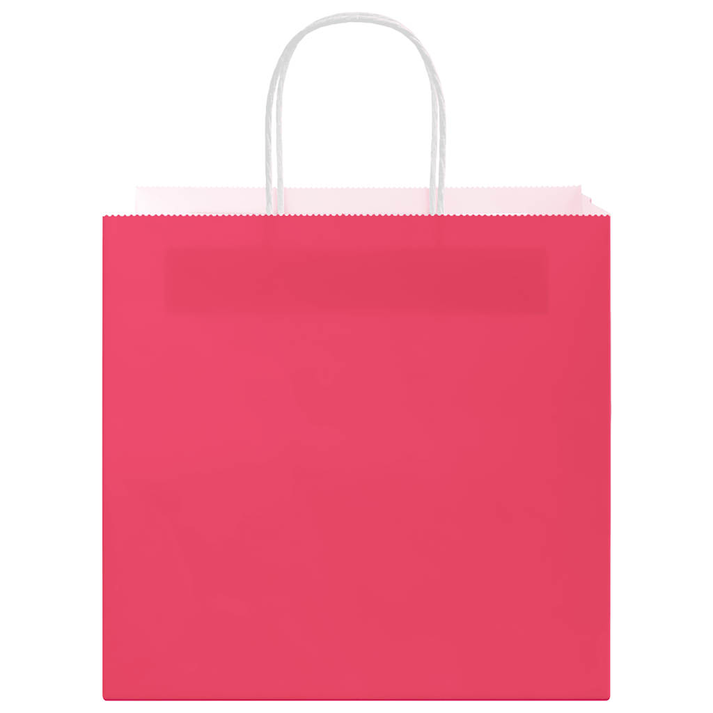 Paper Bags 250 pcs with Handles Pink 54x15x49 cm