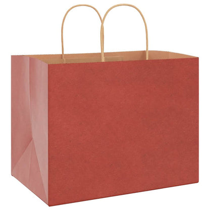Paper Bags 250 pcs with Handles Red 32x22x24 cm