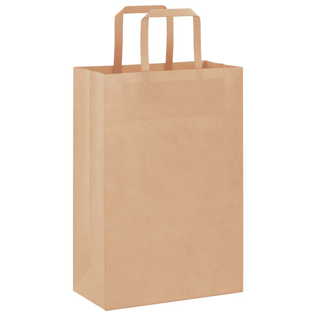 Paper Bags 50 pcs with Handles Brown 21x11x31 cm