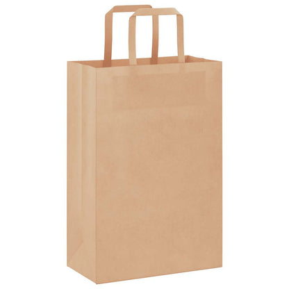 Paper Bags 50 pcs with Handles Brown 21x11x31 cm