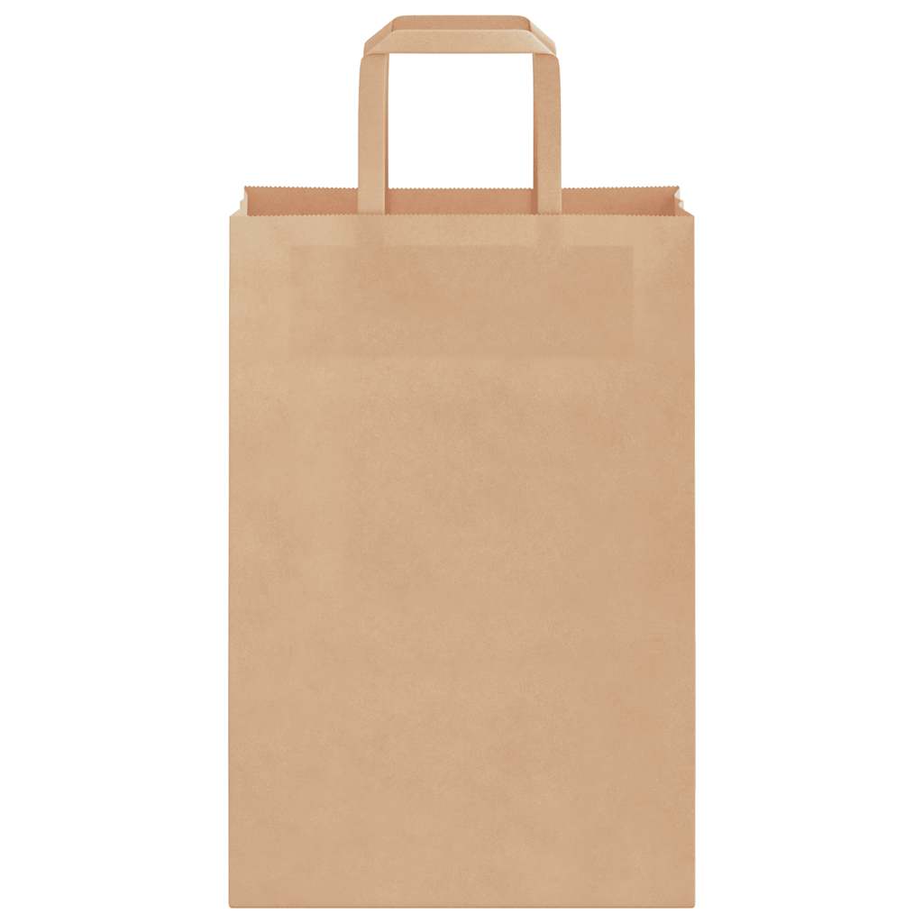 Paper Bags 50 pcs with Handles Brown 21x11x31 cm