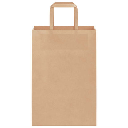 Paper Bags 50 pcs with Handles Brown 21x11x31 cm