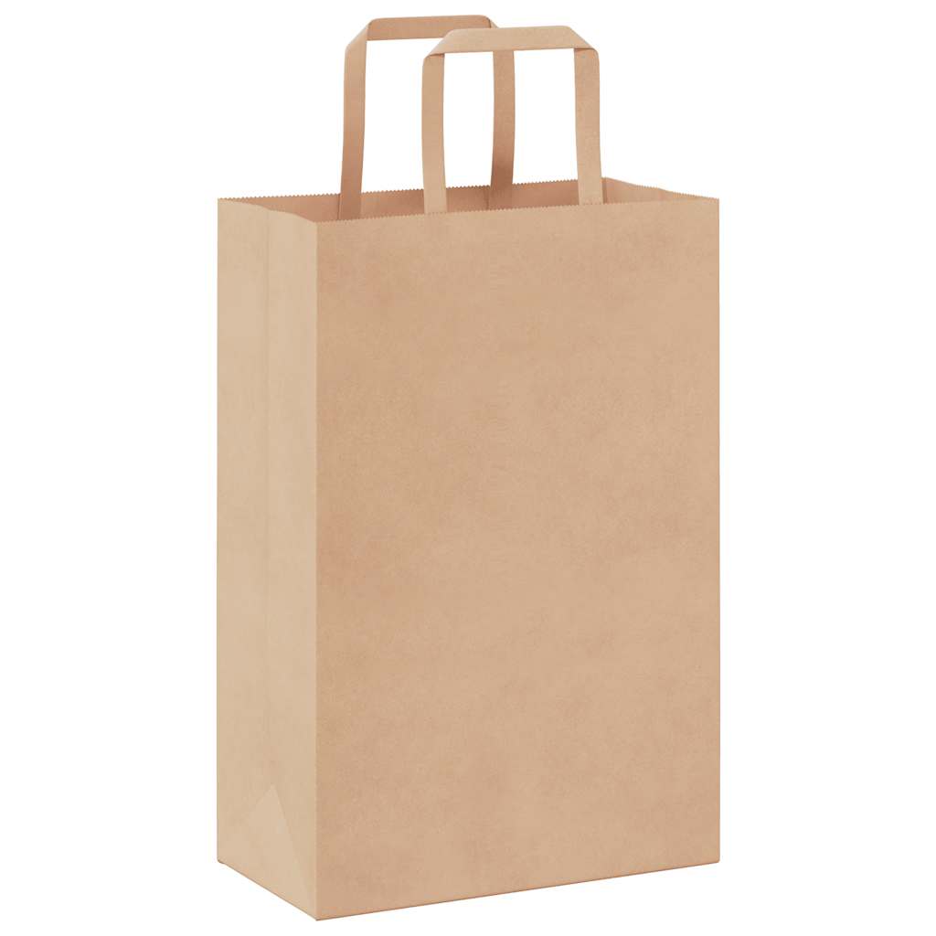 Paper Bags 50 pcs with Handles Brown 21x11x31 cm