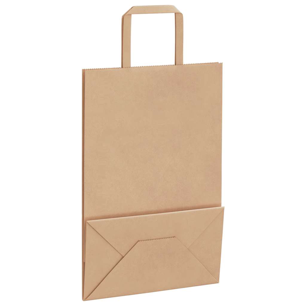 Paper Bags 50 pcs with Handles Brown 21x11x31 cm