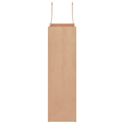 Paper Bags 50 pcs with Handles Brown 21x11x36 cm