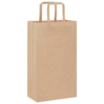 Paper Bags 250 pcs with Handles Brown 21x11x36 cm