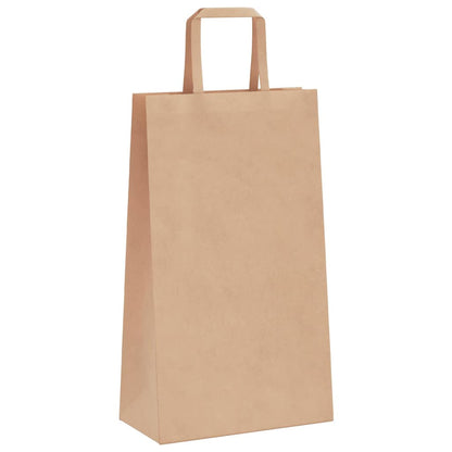 Paper Bags 250 pcs with Handles Brown 21x11x36 cm