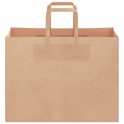 Paper Bags 250 pcs with Handles Brown 32x17x25 cm