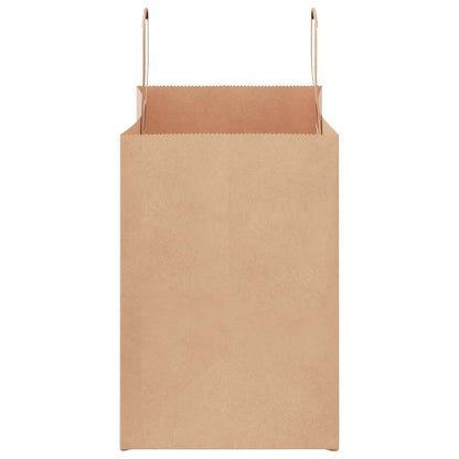 Paper Bags 250 pcs with Handles Brown 32x17x25 cm