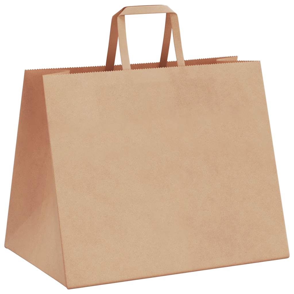 Paper Bags 250 pcs with Handles Brown 32x22x24 cm