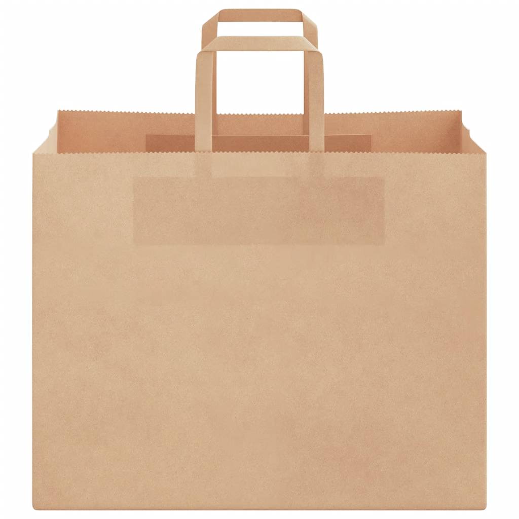 Paper Bags 250 pcs with Handles Brown 32x22x24 cm