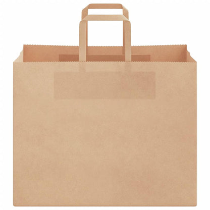 Paper Bags 250 pcs with Handles Brown 32x22x24 cm
