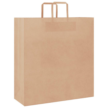 Paper Bags 250 pcs with Handles Brown 45x17x48 cm