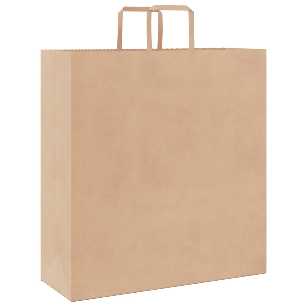 Paper Bags 250 pcs with Handles Brown 45x17x48 cm