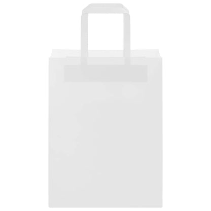 Paper Bags 50 pcs with Handles White 21x11x28 cm