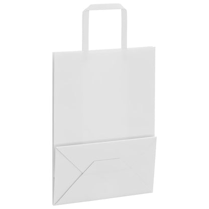 Paper Bags 50 pcs with Handles White 21x11x28 cm