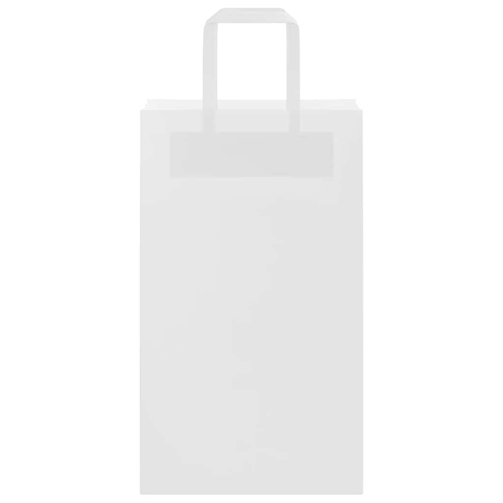 Paper Bags 50 pcs with Handles White 21x11x36 cm