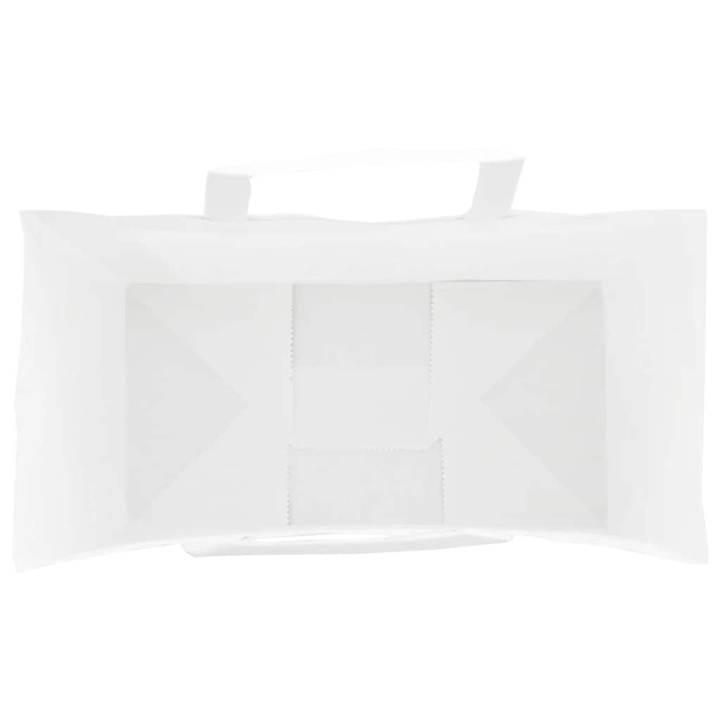 Paper Bags 50 pcs with Handles White 21x11x36 cm