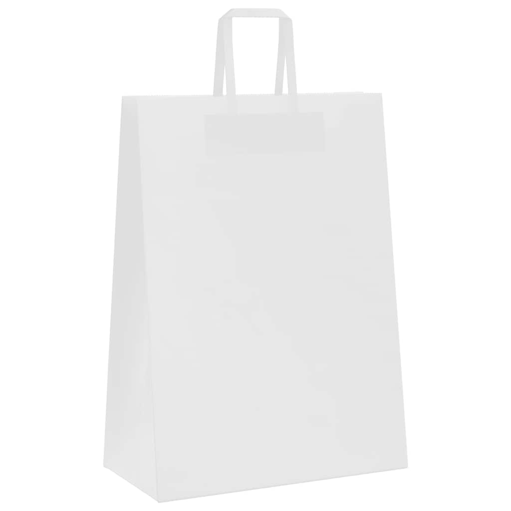 Paper Bags 50 pcs with Handles White 32x17x44 cm