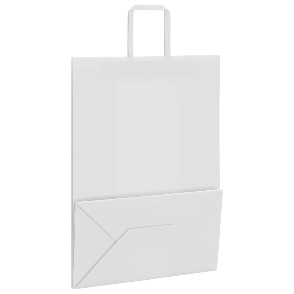 Paper Bags 50 pcs with Handles White 32x17x44 cm