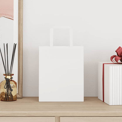 Paper Bags 250 pcs with Handles White 18x8x22 cm