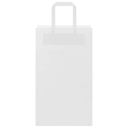 Paper Bags 250 pcs with Handles White 21x11x36 cm