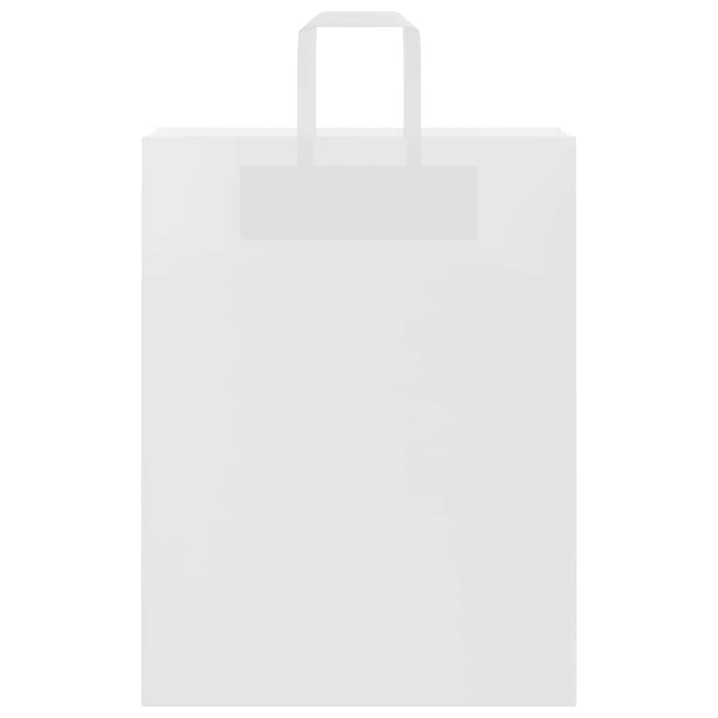 Paper Bags 250 pcs with Handles White 32x12x42 cm