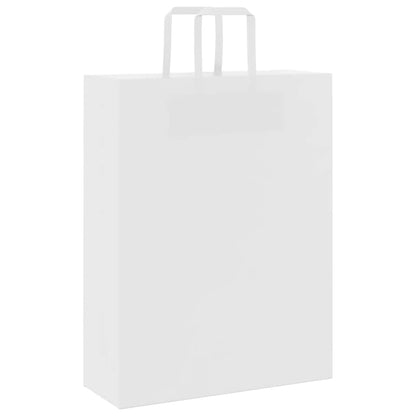 Paper Bags 250 pcs with Handles White 32x12x42 cm
