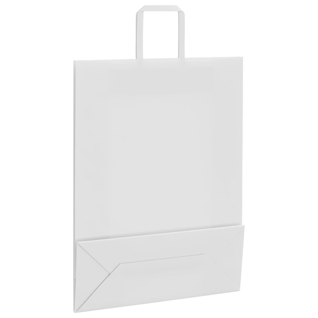 Paper Bags 250 pcs with Handles White 32x12x42 cm