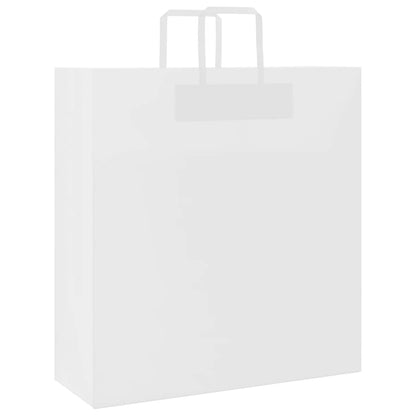 Paper Bags 250 pcs with Handles White 45x17x48 cm