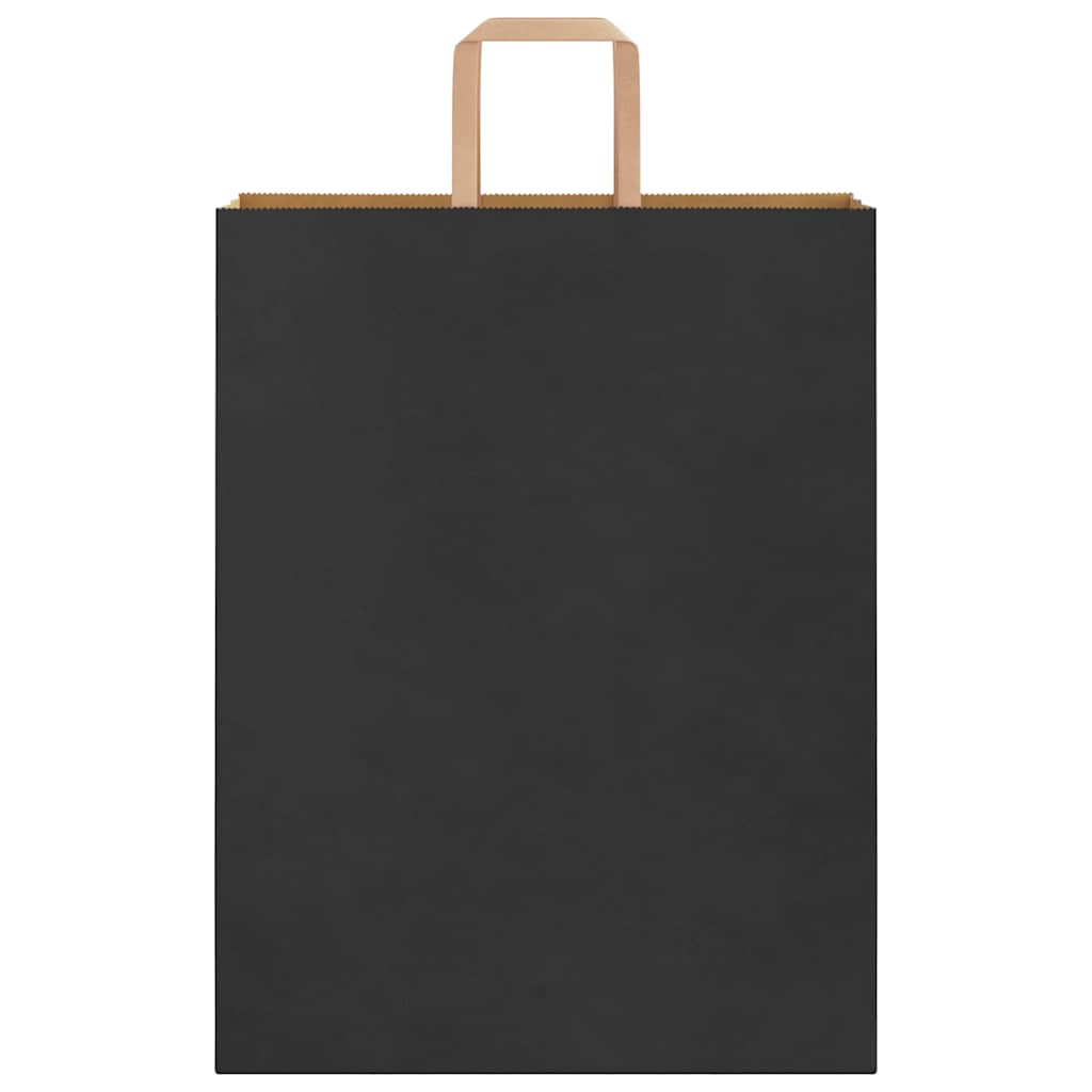 Paper Bags 250 pcs with Handles Black 32x12x42 cm