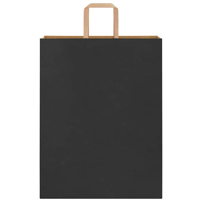 Paper Bags 250 pcs with Handles Black 32x12x42 cm