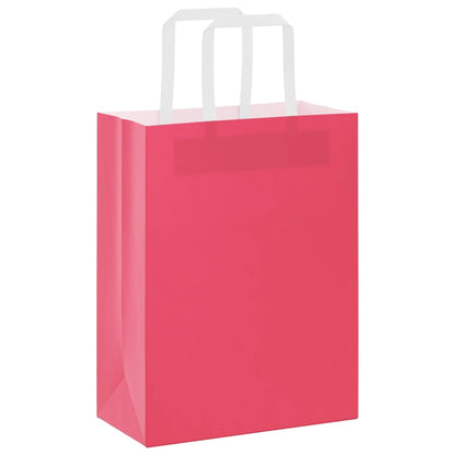 Paper Bags 50 pcs with Handles Pink 21x11x28 cm