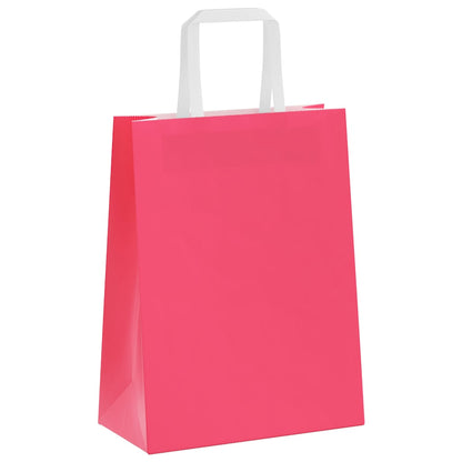 Paper Bags 50 pcs with Handles Pink 21x11x28 cm